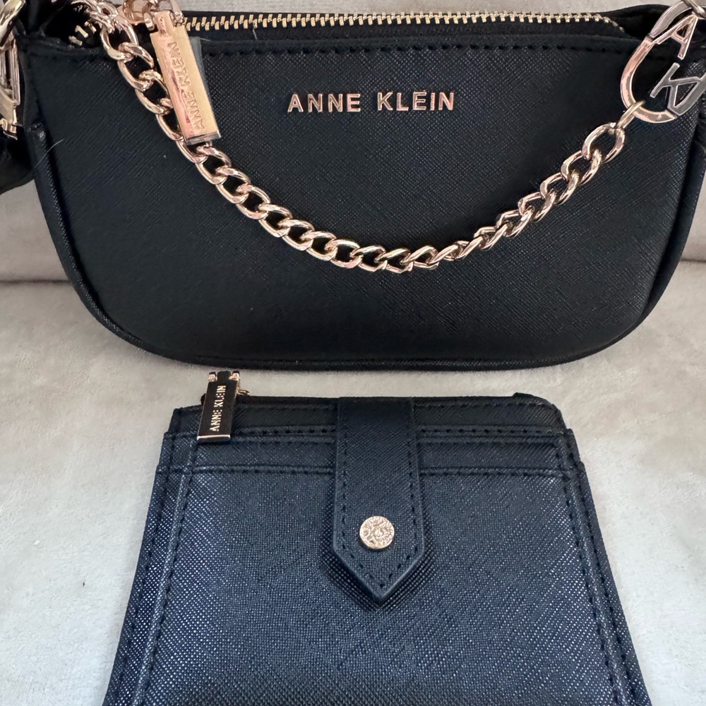 Anne Klein Black Mini Crossbody Bag